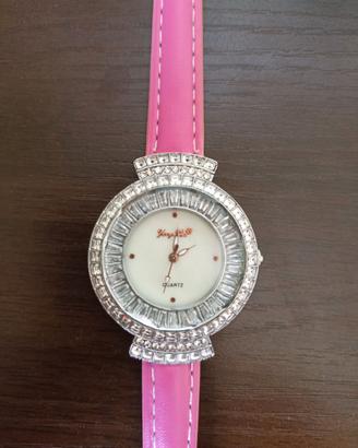 Orologio da Donna Quartz Rosa con Strass / Cristal