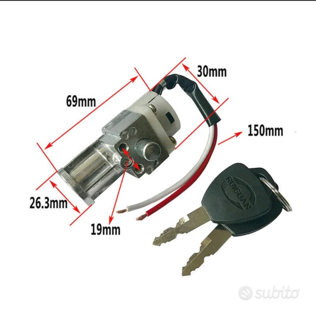 Serratura E Chiave In Metallo Per Custodia Batteria Polly DP4/DP5/DP6/DP9, Altezza 10 Mm, Per E-bike