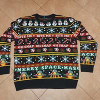 Maglione pullover Natale "Bite Me" tgXL  lana