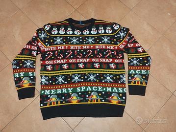 Maglione pullover Natale "Bite Me" tgXL  lana