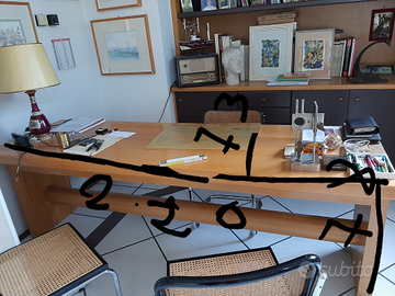 Scrivania di design legno massello