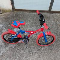 bici spiderman da 16
