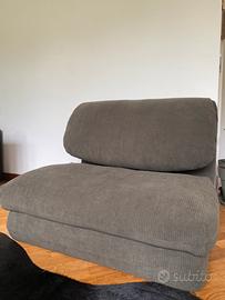 Poltrona pieghevole zarahome verde velluto a coste