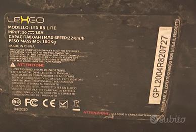 Monopattino LEXGO r8 lite