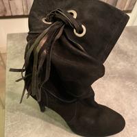 Stivali bassi  neri pelle scamosciata tg 39