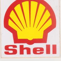 adesivo originale SHELL con fondo BIANCO 11,5 x12