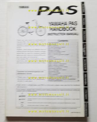 Yamaha biciclette elettriche PAS 1993 manuale uso