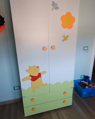 armadio con cassettiera winnie the pooh  doimo