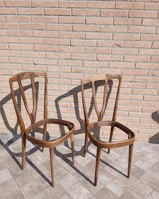 Sedie vintage coppia da restaurare