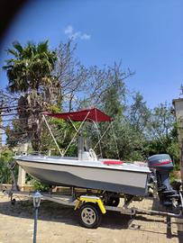 Barca 5.20 m 40 cv+ 7 cv pronta mare