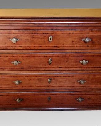 Canterano Luigi XIV-XV intarsiato antico XVIII sec