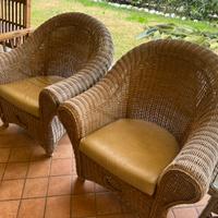 Salotto in vinini - Poltrone e tavolino