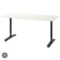 Scrivania Ikea bianca regolabile
