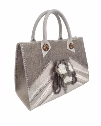 Borsa artigianale in feltro e lana cotta 