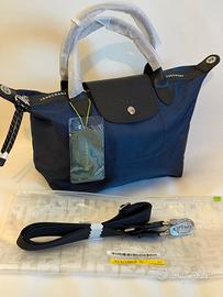 borsa con tracolla Longchamp bulldog e nera 