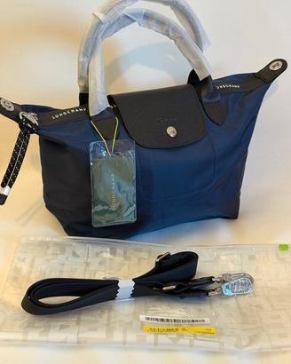 borsa con tracolla Longchamp bulldog e nera 