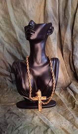 collana unisex  con crocifisso inossidabile