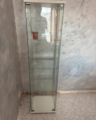 Vetrina espositiva in vetro bianca 160 x 55 cm
