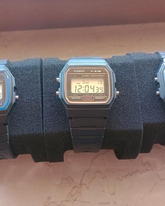 Casio F-91 lotto 3 pezzi Blue Gold Green nuovi