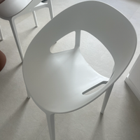 Set 4 Sedie Bianche Minimal Nuove