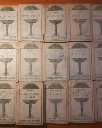 Lotto biblioteca di classici italiani annotati