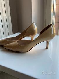 Scarpe donna vernice beige N.36 BROCCOLI