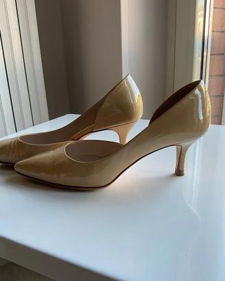 Scarpe donna vernice beige N.36 BROCCOLI