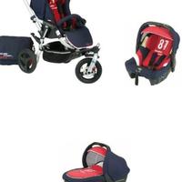 Passeggino Jane Slalom Rosso trio, culla, ovetto
