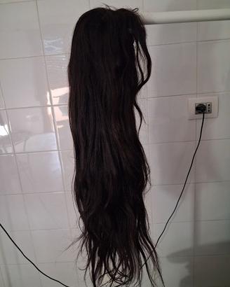 Parrucca capelli naturali cm. 70 mai utilizzata