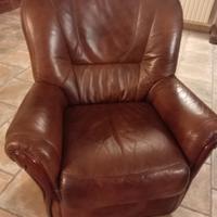 coppia poltrone in pelle 