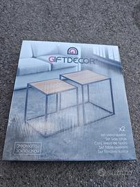 Set 2 Tavolini da Salotto GIFTDECOR Stile Industri