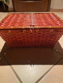 Cesto in vimini con coperchio