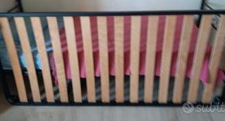 Rete singola a doghe con ruote