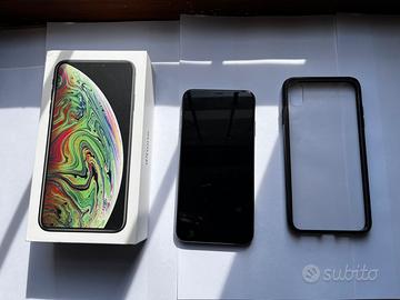 iPhone XS Max Nero Space Gray + Scatola e Cover