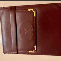 CARTIERleMUSTiconicoPORTAFOGLIOpelleBORDEAUXvintag