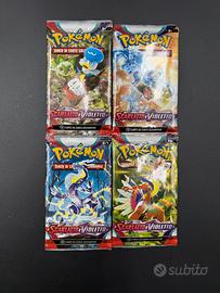 Artset Pokemon ITA Scarlatto e Violetto. 4 Bustine