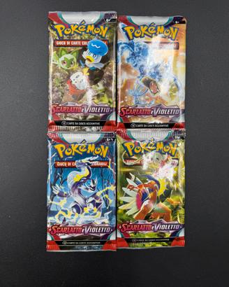 Artset Pokemon ITA Scarlatto e Violetto. 4 Bustine