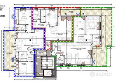 Appartamento di 115 m² con 3 locali e box auto a C