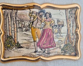 Quadretto con sbalzo artistico in argento 925%o