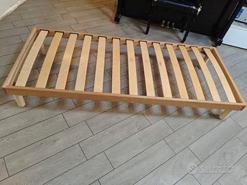 Letto singolo legno naturale