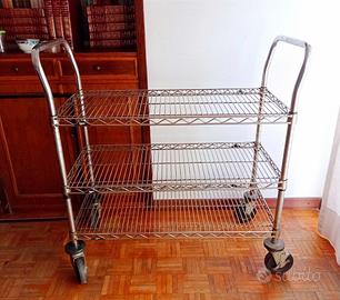 carrello professionale in acciaio inox ~ anni 90