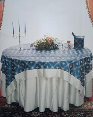 lotto tovaglie rotonde 3 mt e tovaglioli grigi