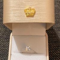 Anello Oro Bianco 14kt con Diamante 1.22ct tot