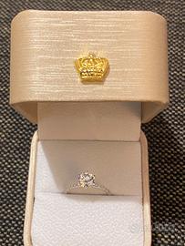 Anello Oro Bianco 14kt con Diamante 1.22ct tot