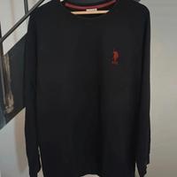 Felpa Nera Polo Assn