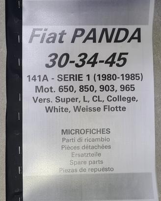 Catalogo ricambi Panda 30-45 1980-1985