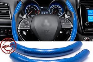 COPRIVOLANTE per MITSUBISHI in FIBRA CARBONIO Blu