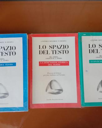 Lo Spazio Del Testo volumi 1 2 e 3 A. Fattori