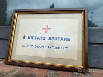 Vintage insegna vietato sputare industriale