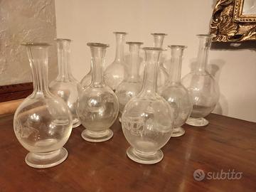 Decanter vino in vetro antico 